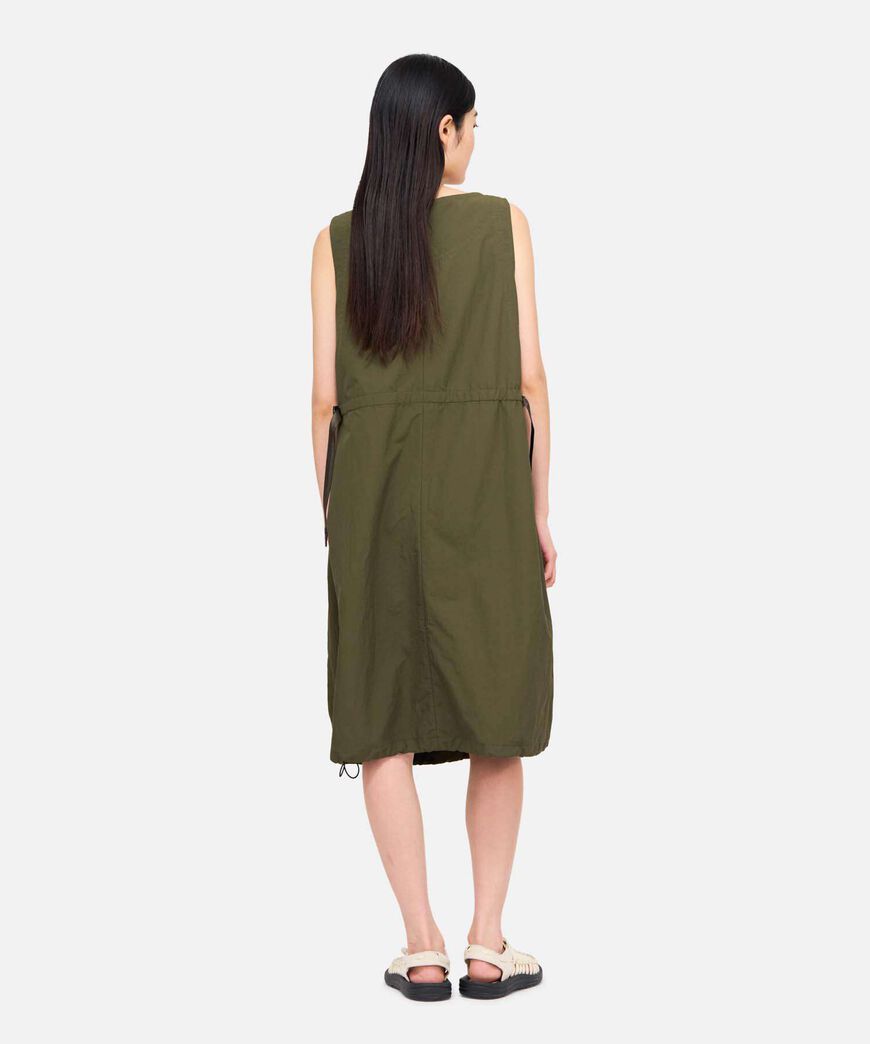 NYLON DRESS,DEEP OLIVE, large image number 4