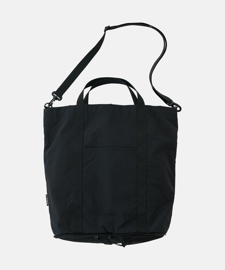 NYLON PACKABLE TOTE,BLACK, large image number 0