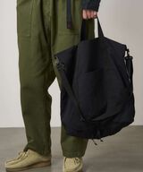 NYLON PACKABLE TOTE,BLACK, small image number 1