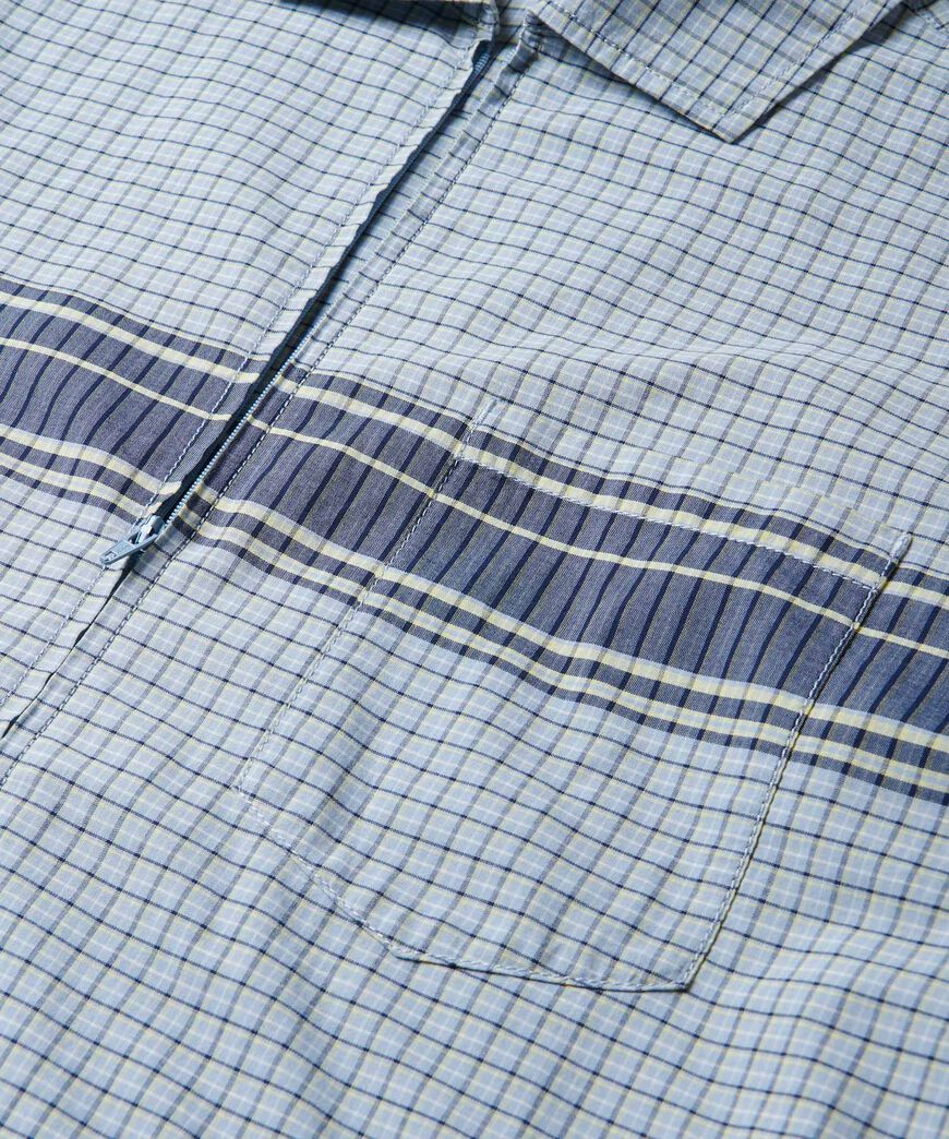 ZIP UP WAVE SHIRT,PACIFIC PLAID, large image number 8