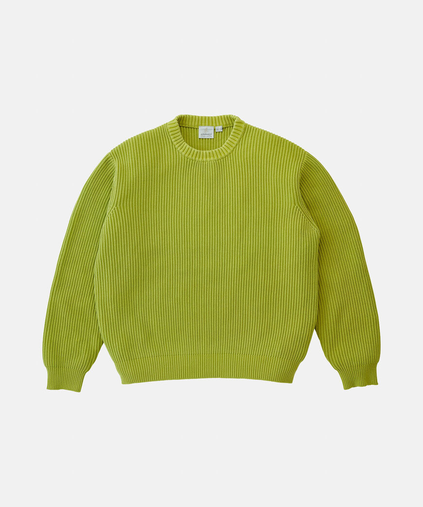 COTTON KNIT SWEATER,MIST GREEN, large image number 0