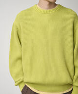 COTTON KNIT SWEATER,MIST GREEN, small image number 5