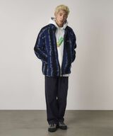 RIPPLE SHERPA JACKET,NAVY RIPPLE, small image number 2