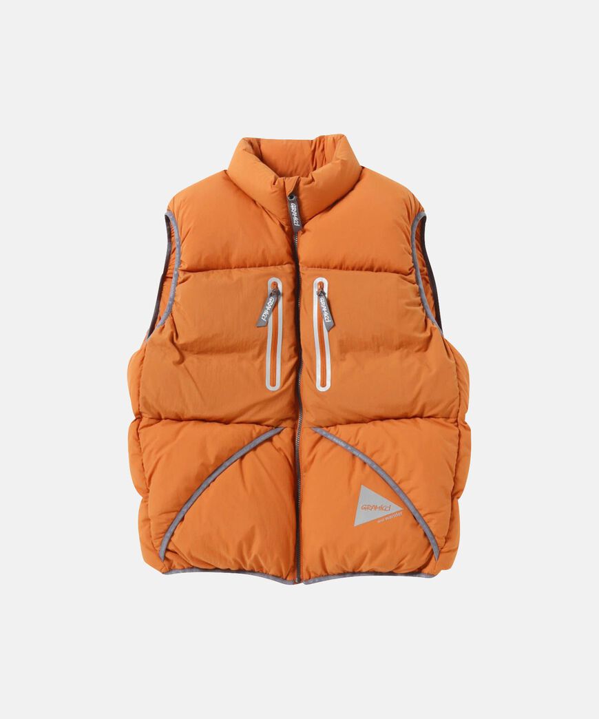 DOWN VEST,ORANGE, large image number 0