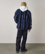 RIPPLE SHERPA JACKET,NAVY RIPPLE, small image number 4