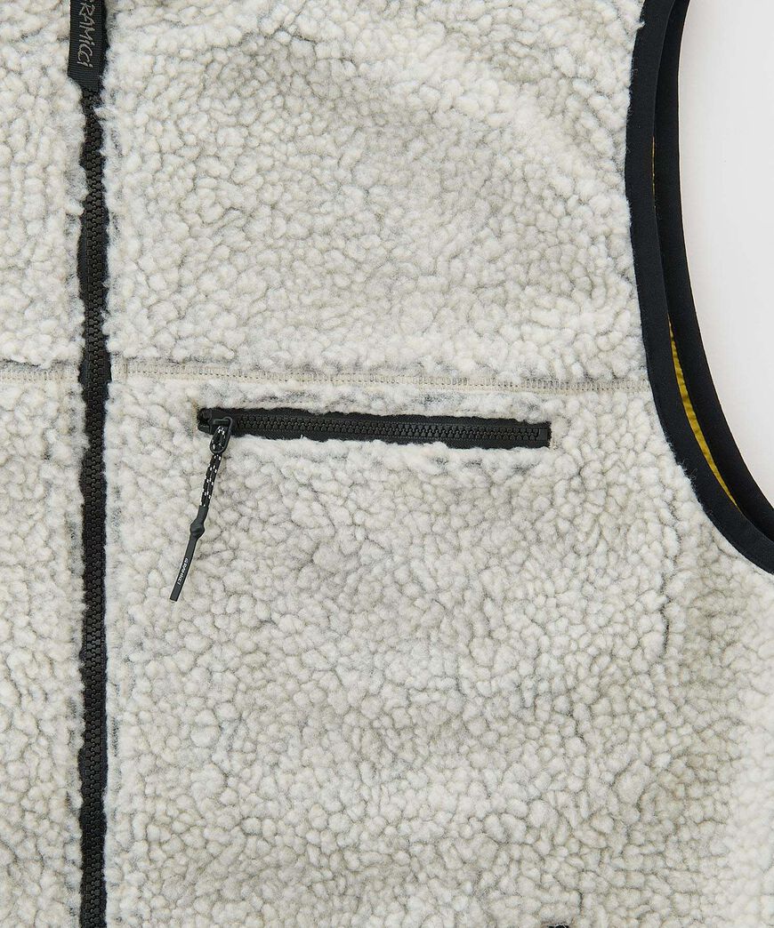 REVERSIBLE SHERPA VEST,OLIVE / DUSTY NAVY, large image number 6