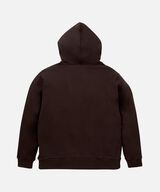 ONE POINT HOODED SWEATSHIRT,DARK BROWN, small image number 1
