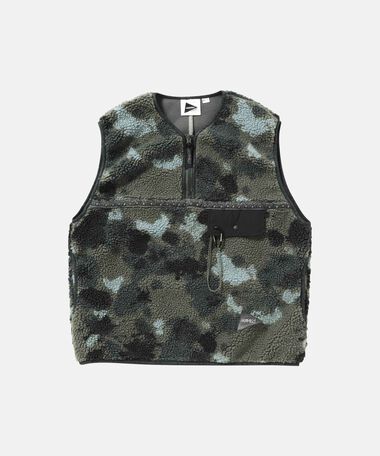 JQ TAPE FLEECE VEST,CAMO, medium
