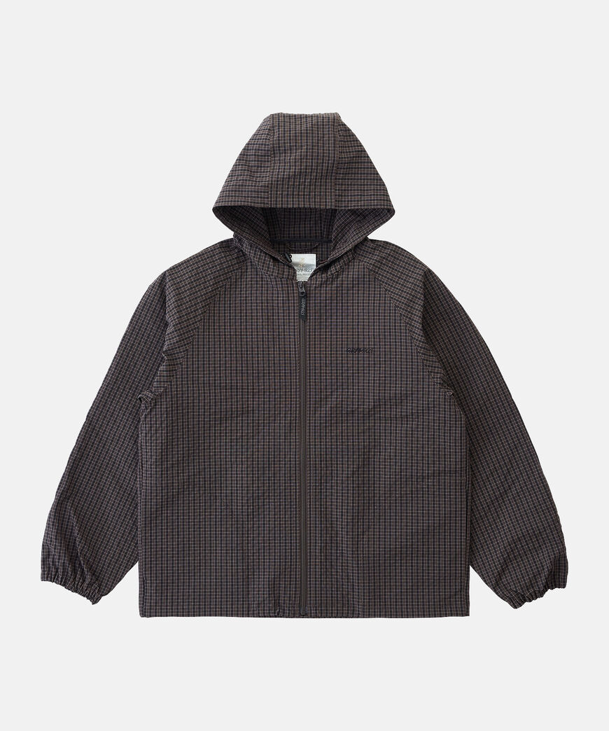 NORTHSIDE PLAID HOODED JACKET,DEEP BROWN, large image number 0
