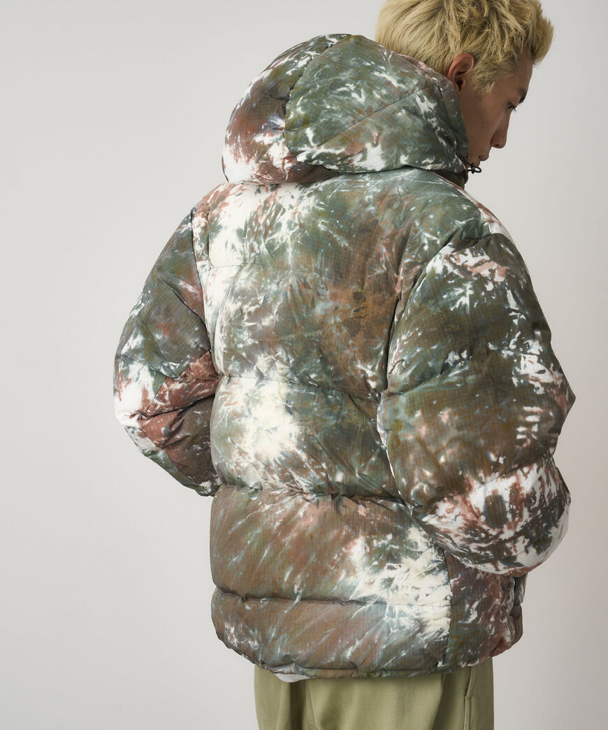 DOWN PUFFER HOODED JACKET,TIE DYE, large image number 2