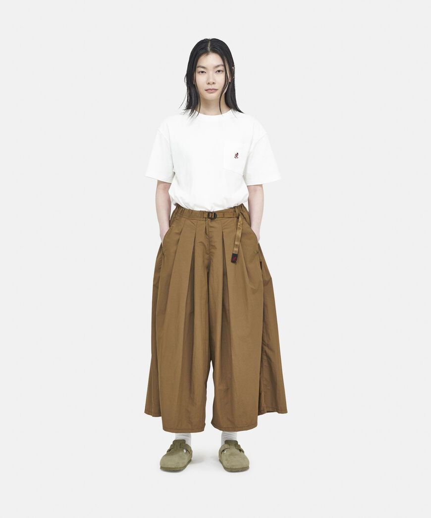 NYLON FLARE PANT,DEEP OLIVE, large image number 1