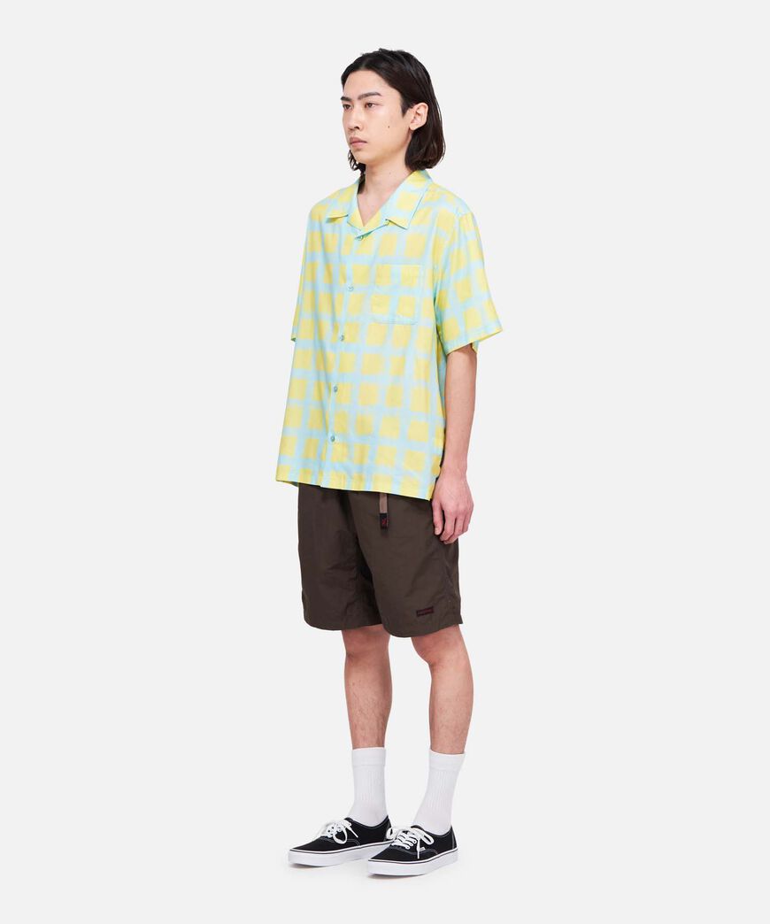 CHECKERD RAYON SHIRT,GLOW, large image number 3