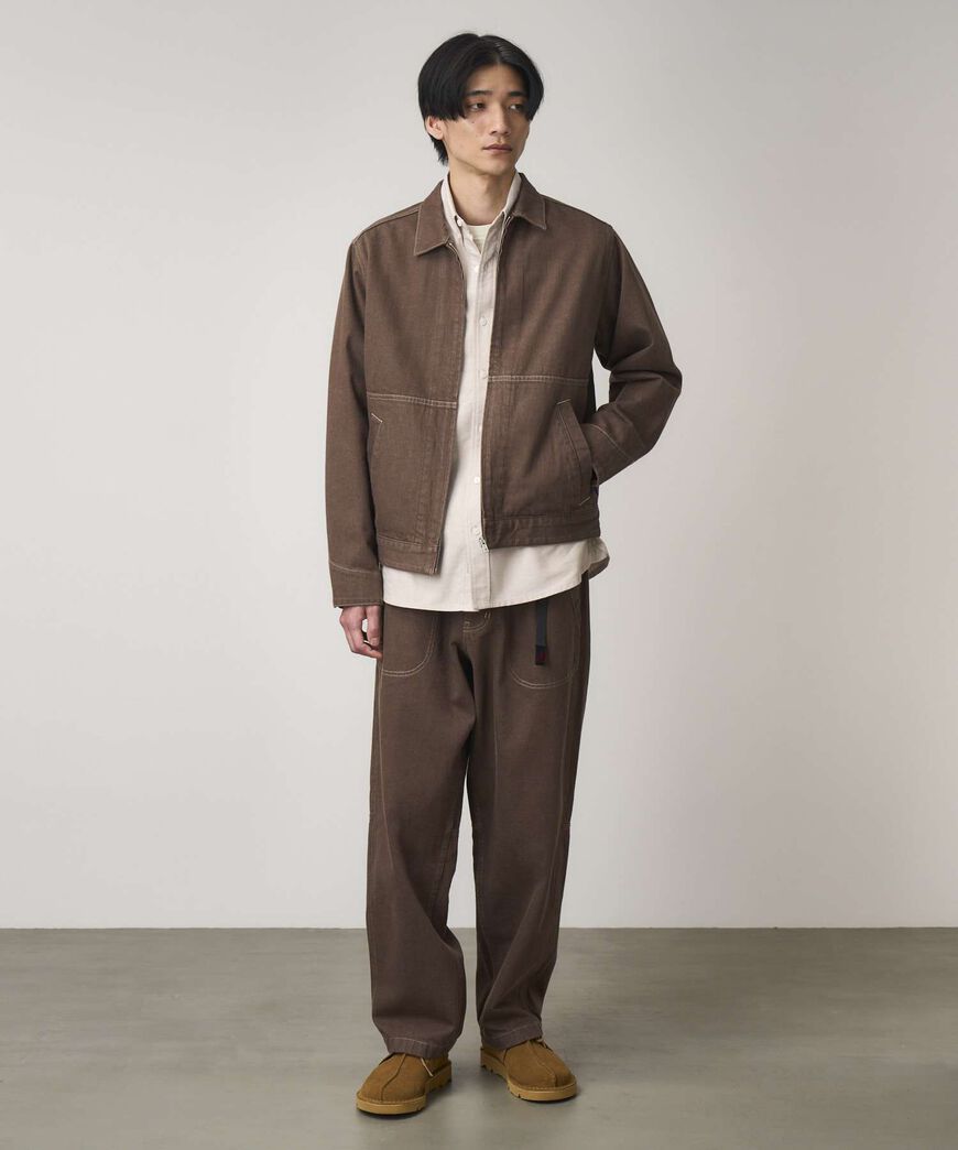 JAPANESE SLUB DENIM JACKET,AMBER, large image number 1