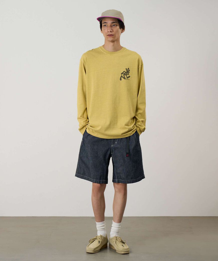 JAPANESE CHAMBRAY SHORT,NAVY, large image number 1