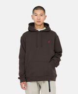 ONE POINT HOODED SWEATSHIRT,DARK BROWN, small image number 5