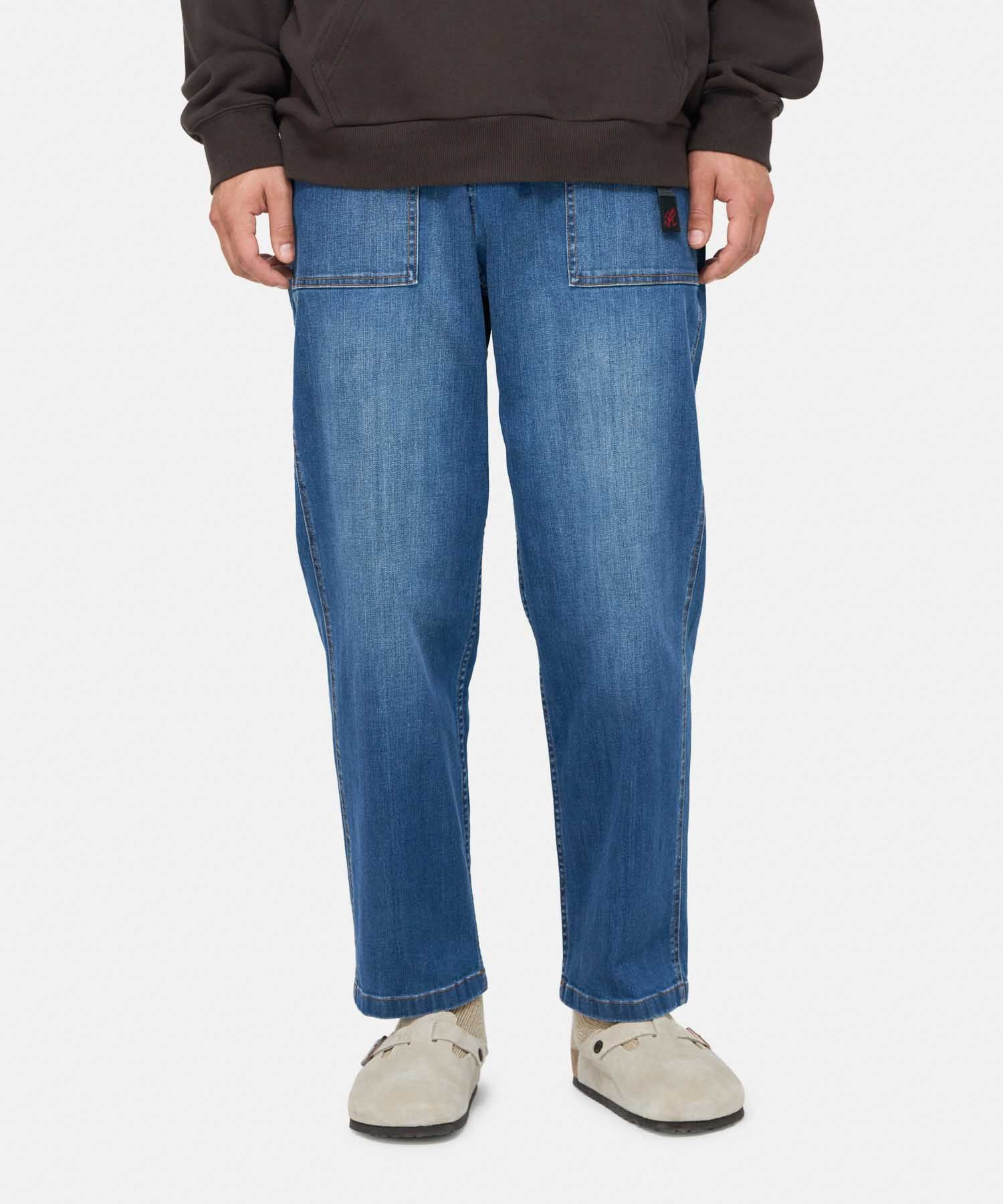 STRETCH DENIM LOOSE TAPERED RIDGE PANT | GRAMICCI Official Global
