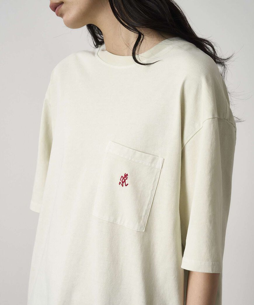 ONE POINT TEE PIGMENT DYED,NATURAL PIGMENT, large image number 2