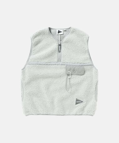 JQ TAPE FLEECE VEST,L.GRAY, medium