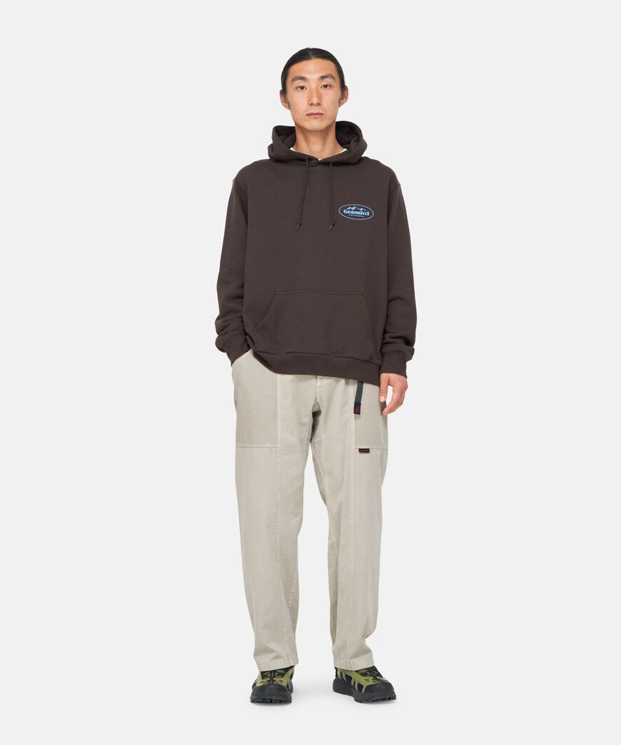 MOUNTAINEERING HOODED SWEATSHIRT,DARK BROWN, large image number 2