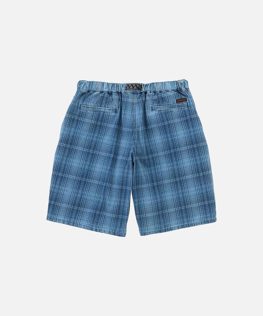 LAGOON SHORT DENIM PLAID,INDIGO CHECKERED PLAID, large image number 1