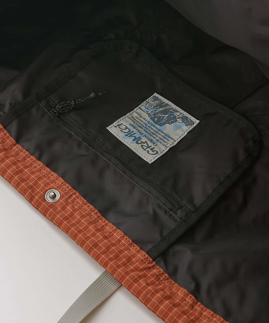 PLAID CLIMBING TOTE,BRICK, large image number 6