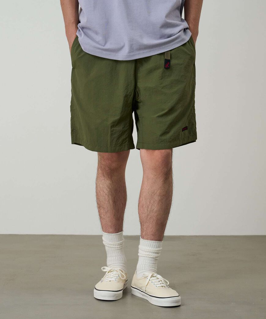 NYLON PACKABLE G-SHORT,OLIVE, large image number 2