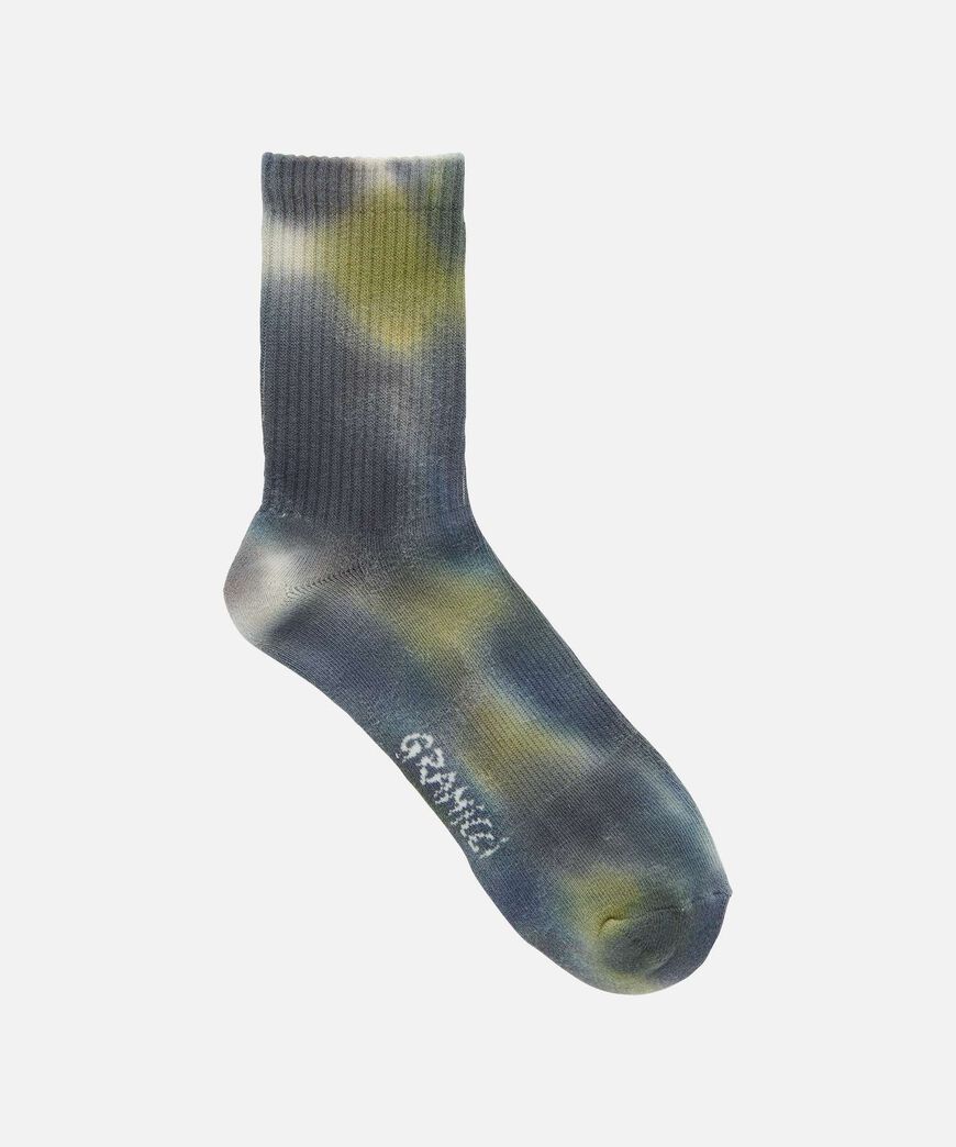TIE DYE CREW SOCKS,GREEN, large image number 0