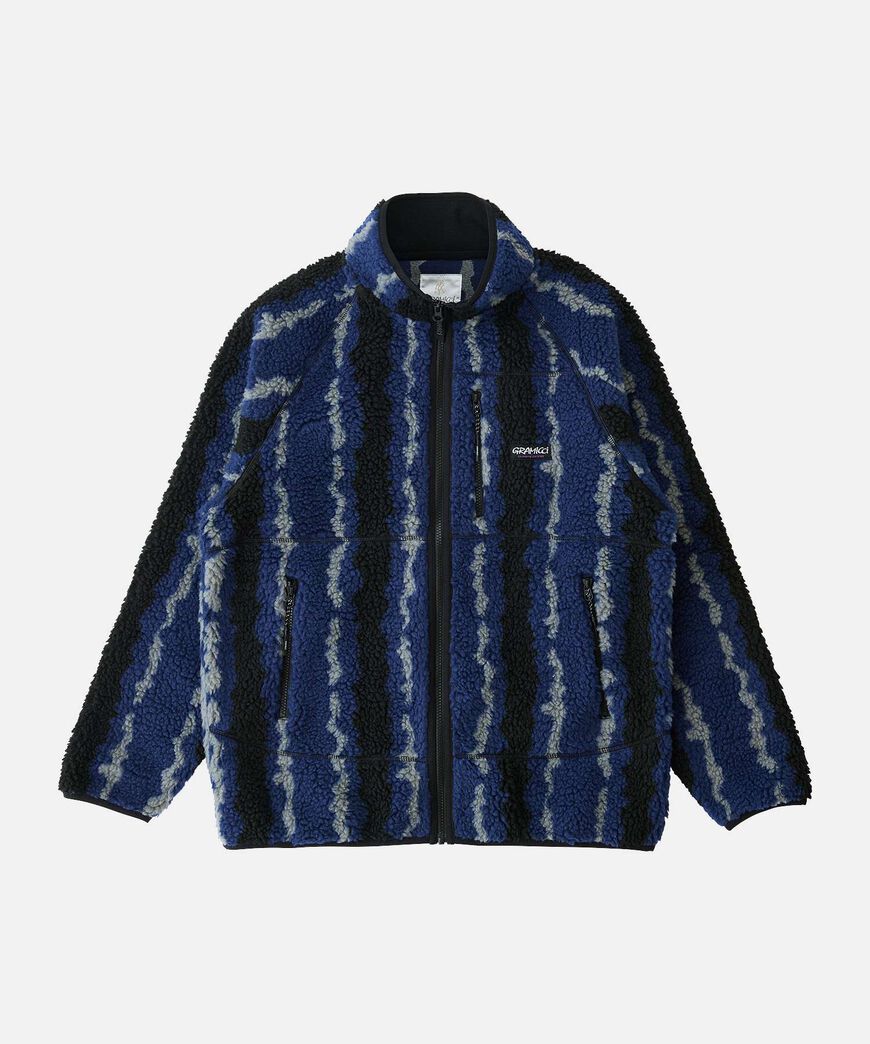 RIPPLE SHERPA JACKET,NAVY RIPPLE, large image number 0