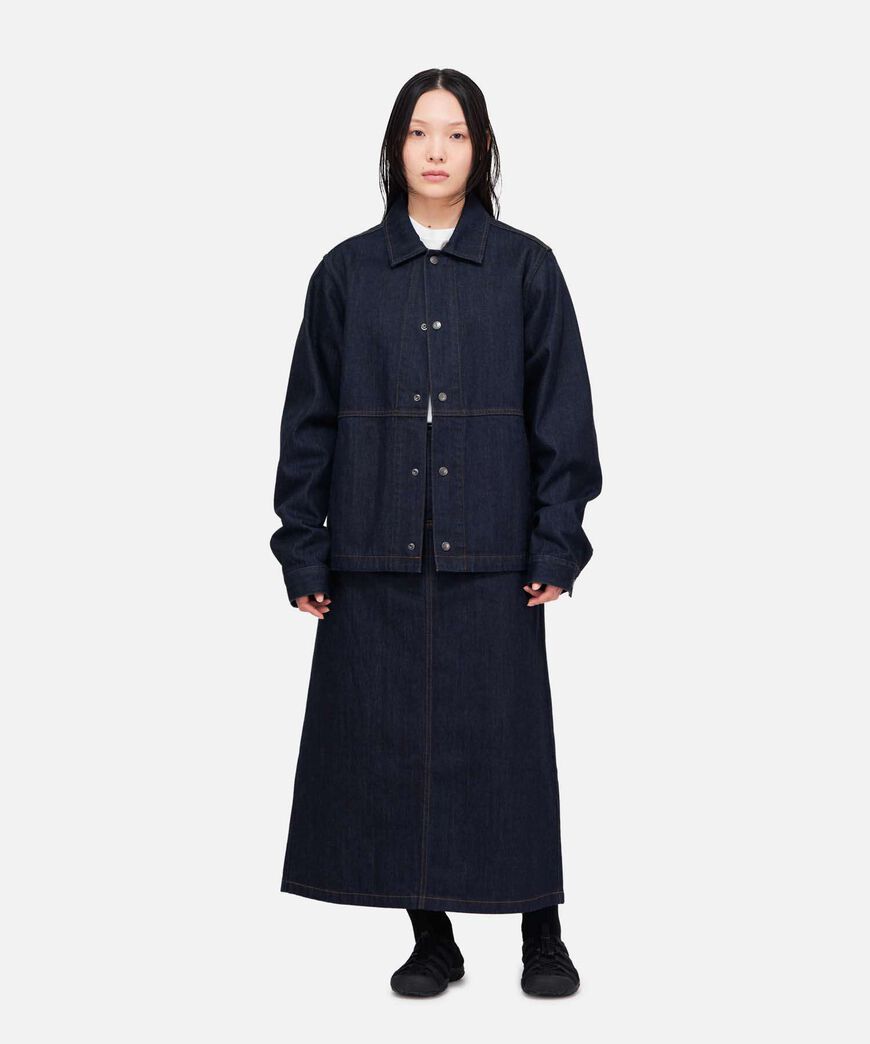 JAPANESE DENIM SKIRT,INDIGO, large image number 7