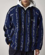 RIPPLE SHERPA JACKET,NAVY RIPPLE, small image number 6