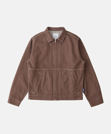 JAPANESE SLUB DENIM JACKET,AMBER, medium