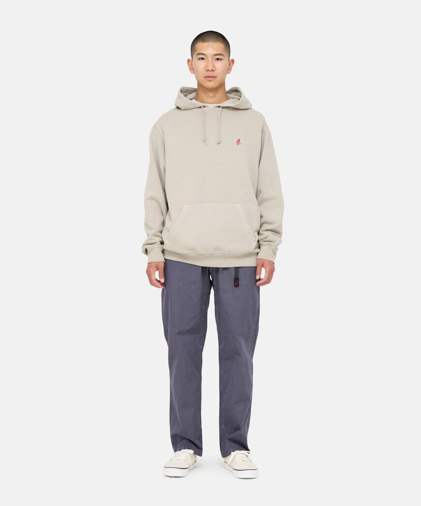 ONE POINT HOODED SWEATSHIRT,DARK BROWN, large image number 7