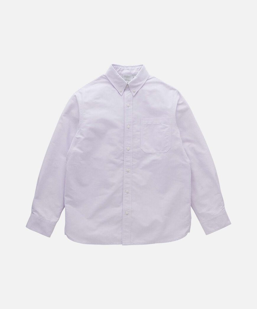 OXFORD BUTTON DOWN STANCE SHIRT,IRIS STRIPE, large image number 0