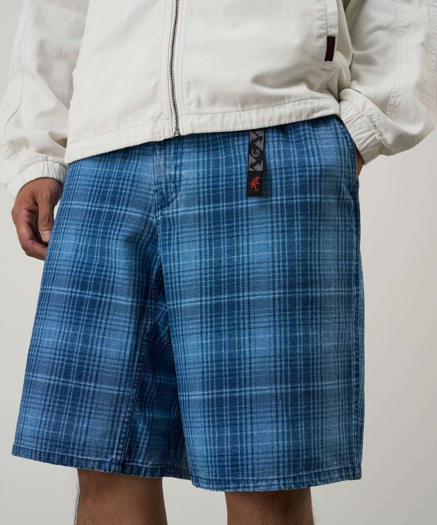 LAGOON SHORT DENIM PLAID,INDIGO CHECKERED PLAID, large image number 7