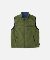 REVERSIBLE SHERPA VEST,OLIVE / DUSTY NAVY, small image number 0