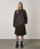 ONE POINT HOODED SWEATSHIRT,DEEP BROWN, small image number 1