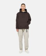 ONE POINT HOODED SWEATSHIRT,DARK BROWN, small image number 2