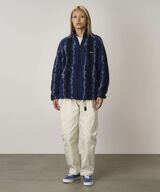 RIPPLE SHERPA JACKET,NAVY RIPPLE, small image number 7