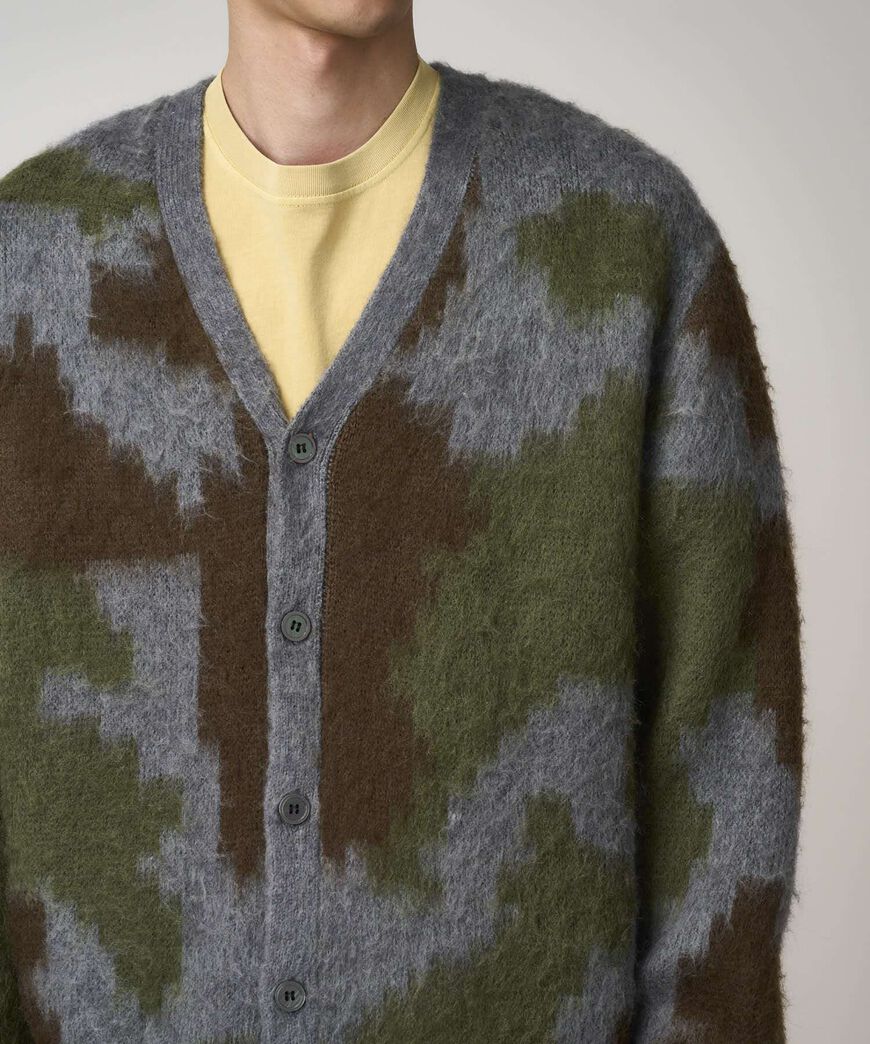 MOHAIR CARDIGAN,JUNGLE DIGI CAMO, large image number 2
