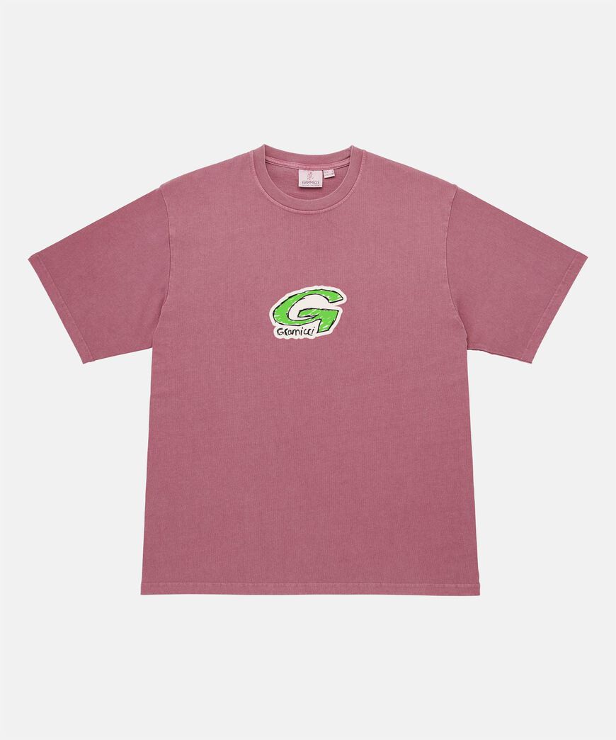G-SCRIBBLE TEE PIGMENT DYED,RED PIGMENT, large image number 0