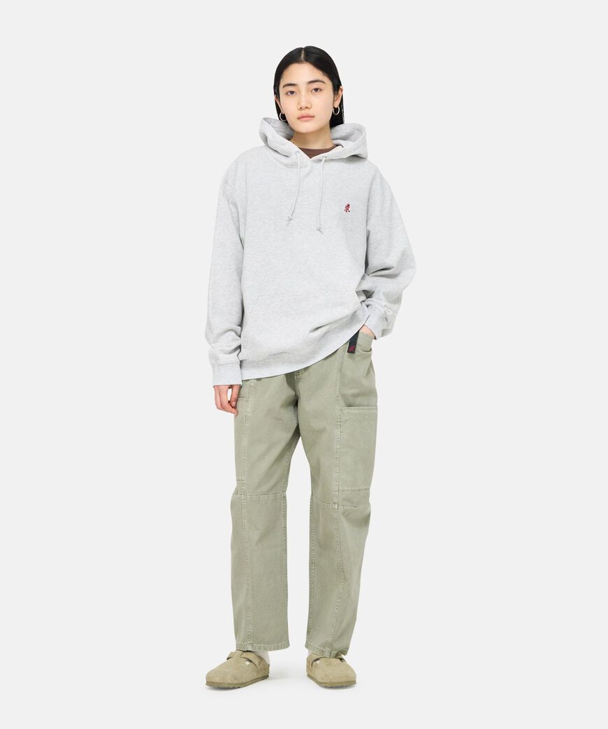 ONE POINT HOODED SWEATSHIRT,DARK BROWN, large image number 6