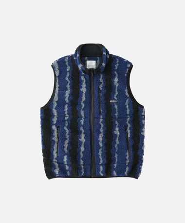 RIPPLE SHERPA VEST,NAVY RIPPLE, medium