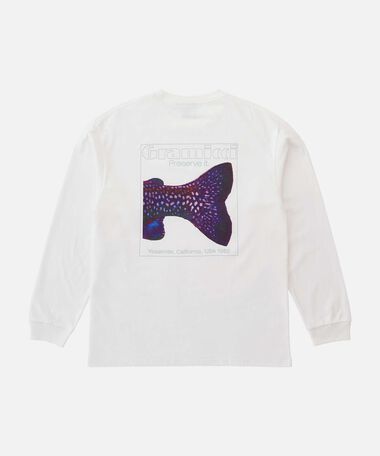 TROUTTAIL L/S TEE,WHITE, medium