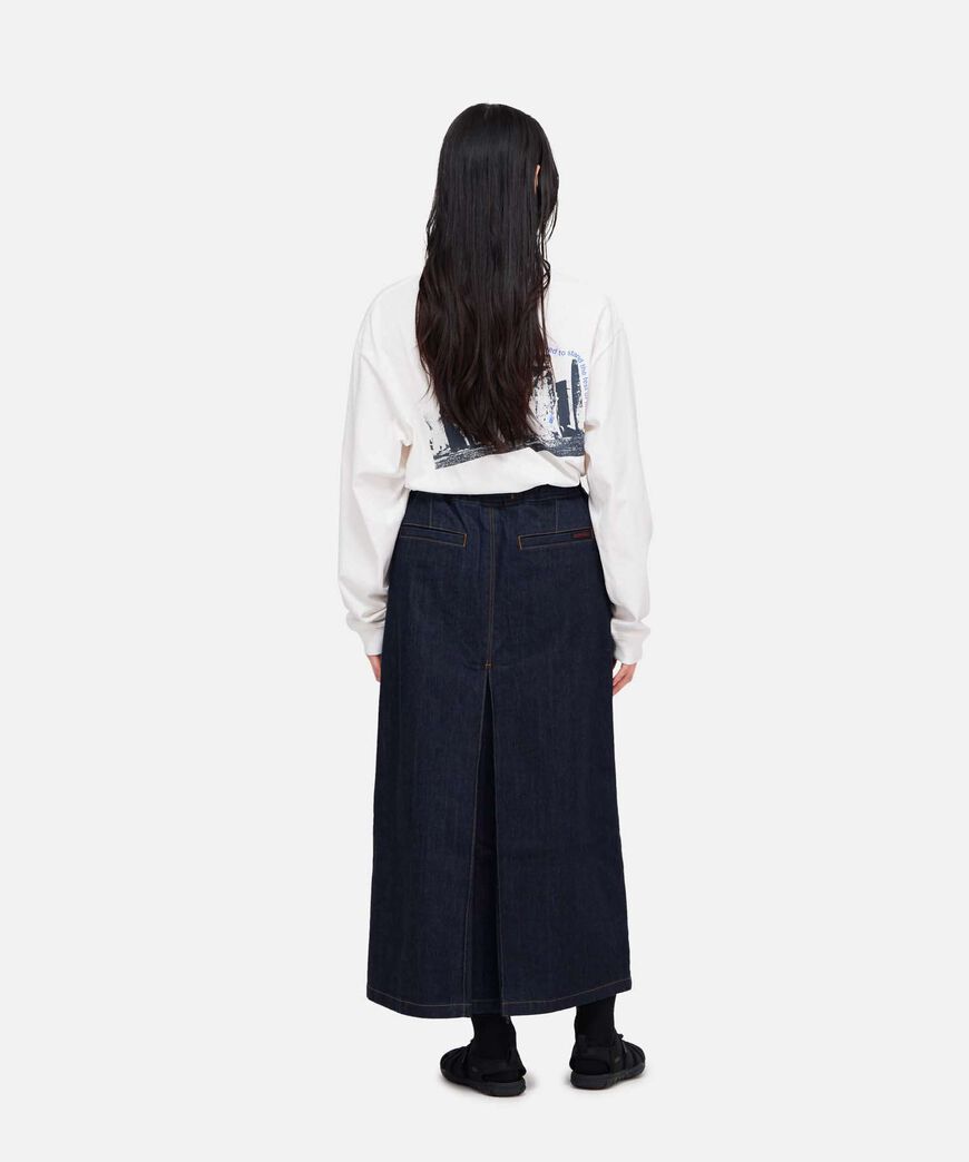JAPANESE DENIM SKIRT,INDIGO, large image number 4