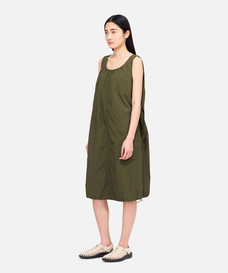 NYLON DRESS,DEEP OLIVE, large image number 3