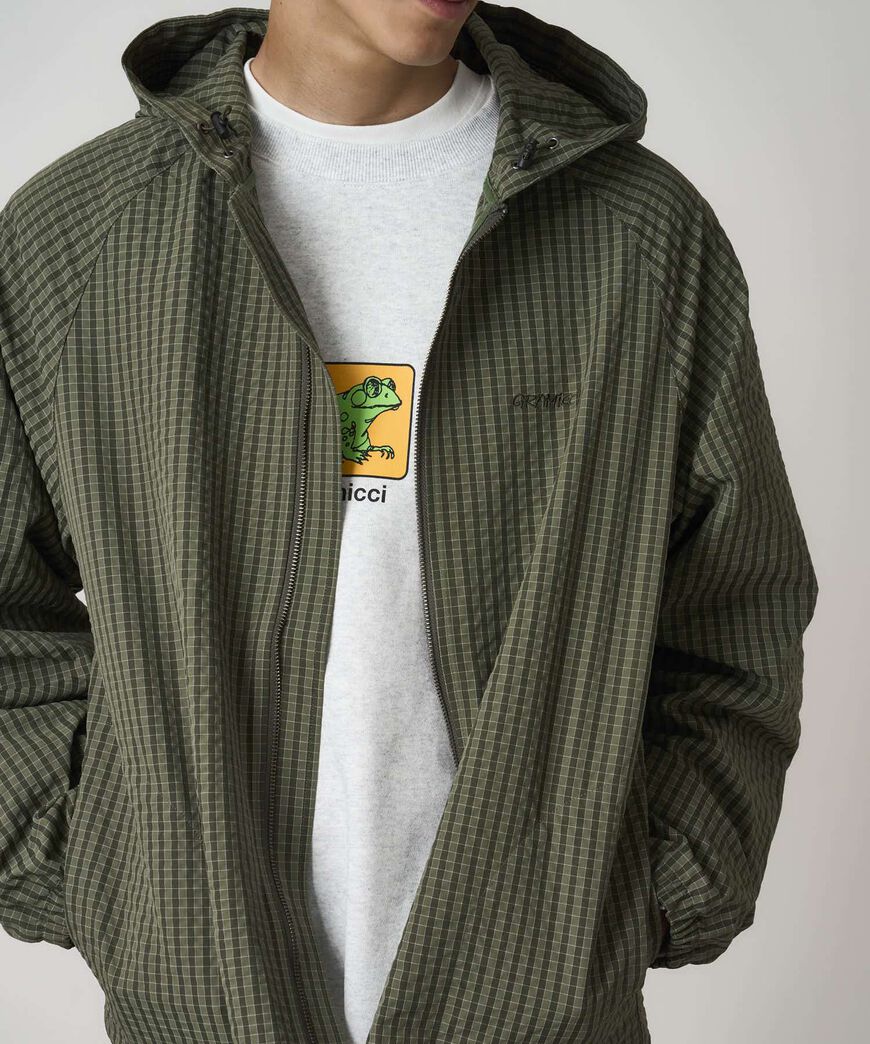 NORTHSIDE PLAID HOODED JACKET,OLIVE, large image number 5