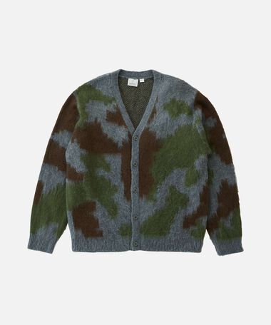 MOHAIR CARDIGAN,JUNGLE DIGI CAMO, medium