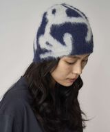 MOHAIR BURLY RUNNINGMAN BEANIE,MIDNIGHT, small image number 3