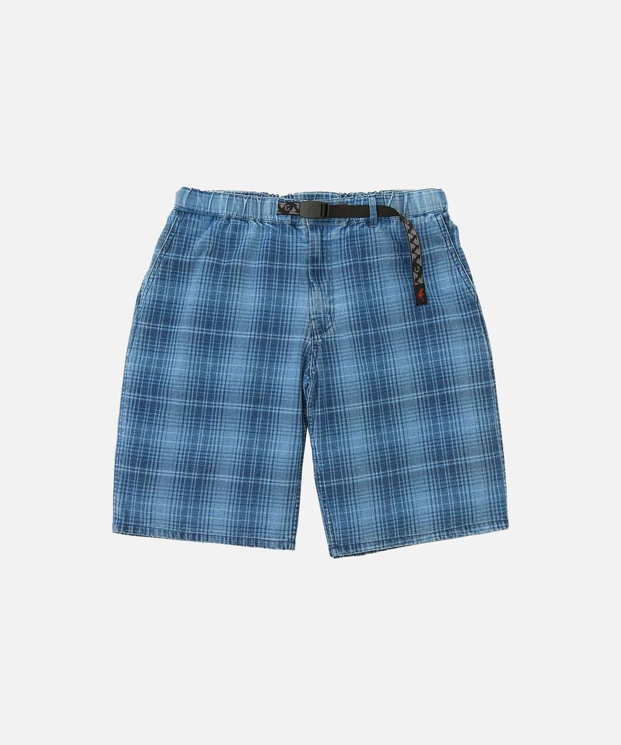 LAGOON SHORT DENIM PLAID,INDIGO CHECKERED PLAID, large image number 0