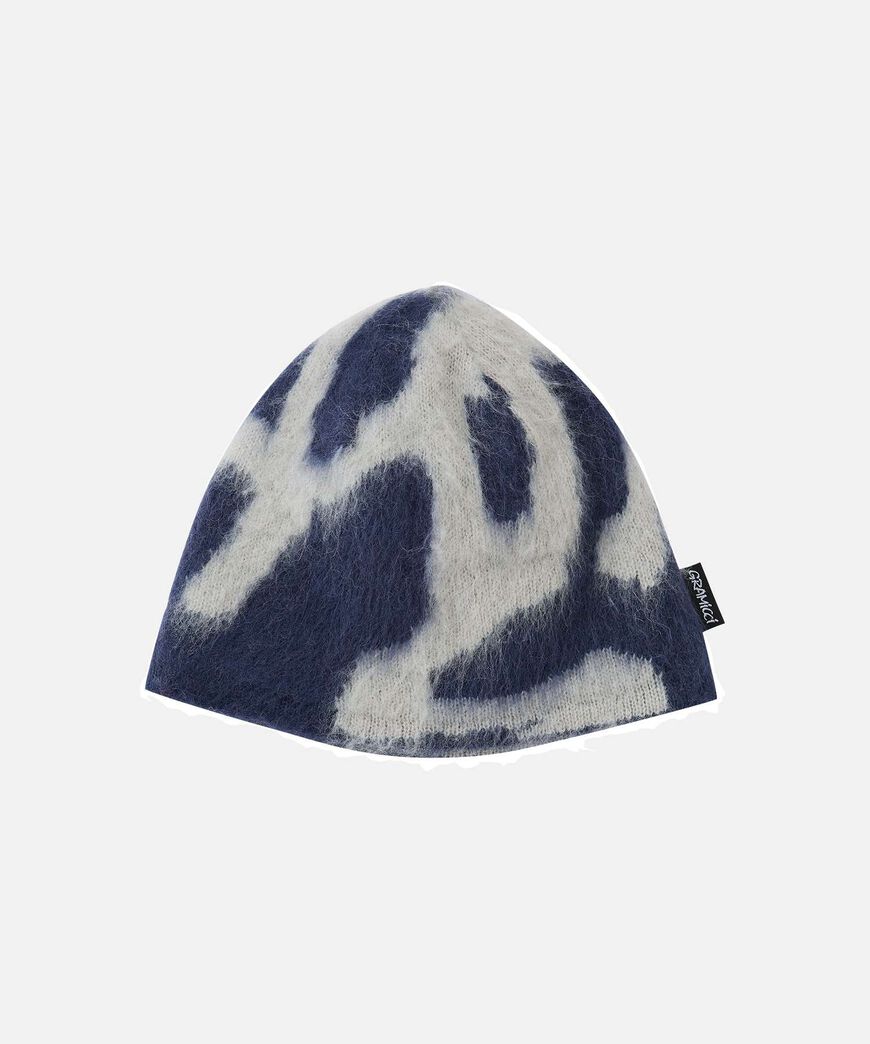 MOHAIR BURLY RUNNINGMAN BEANIE,MIDNIGHT, large image number 0